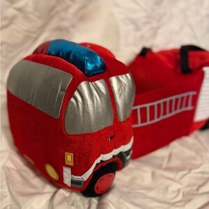 Kids Fire Truck Superhero Costume - Red and Silver